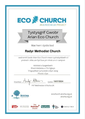 Eco Church certificate