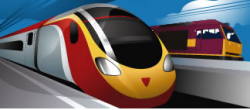 Painted image of HST Trains