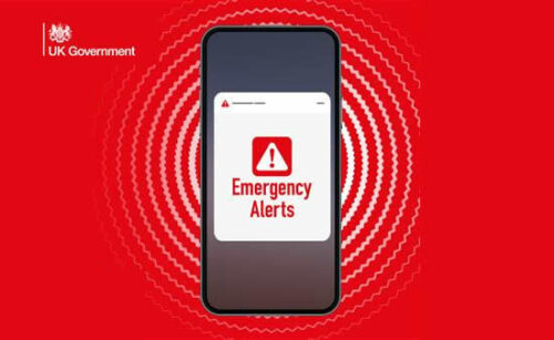 Phone showing Emergency Alert